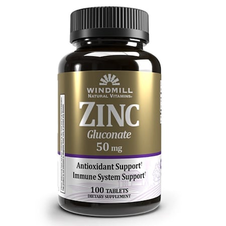 Windmill Zinc Gluconate, Antioxidant Support, 50mg, 100PK 35046004163
