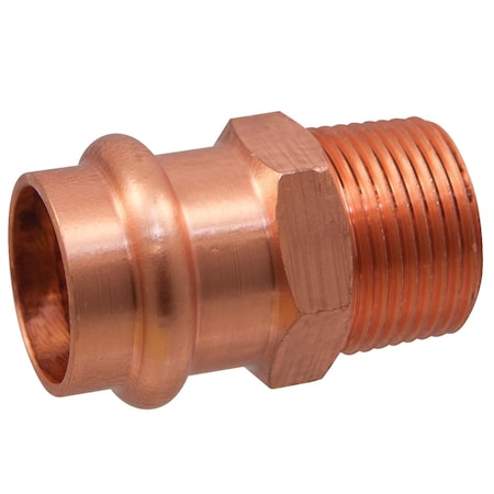 Nibco 2 in. Press X 2 in. D MIP Wrought Copper Adapter 9032300PCU