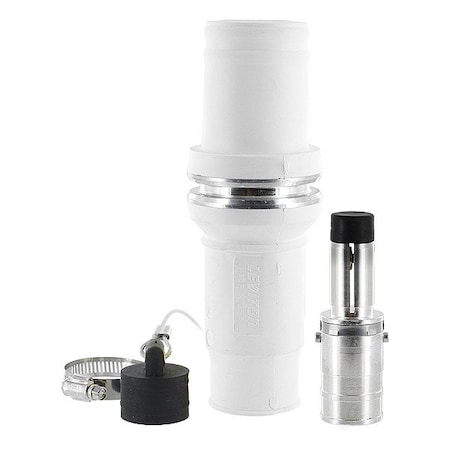 Leviton Single Pole Inline, 1,135 A, Male, White 49M77-W