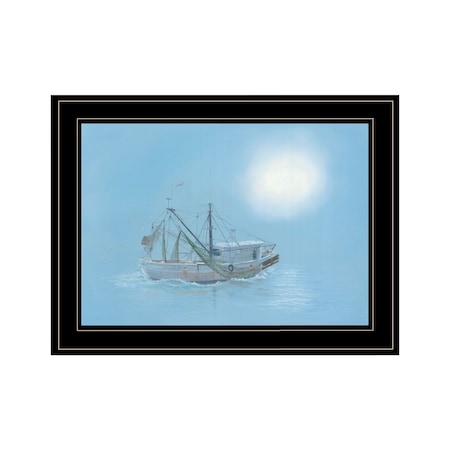 Homeroots Misty Morning 2 Black Framed Print Wall Art 407700