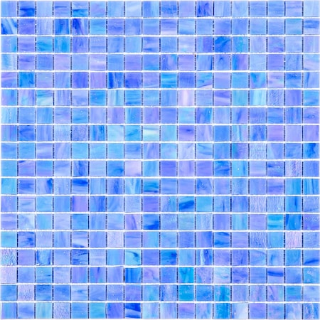 Apollo Tile Skosh 11.6inx11.6in Glossy Rainbow Blue Glass Mosaic Wall and Floor Tile 18.69 sqft/case, 20PK APLNB88BL578A