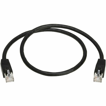 Eaton Tripp Lite Series Cat8 40G Snagless SSTP Ethernet Cable RJ45 M/M, PoE, Black, 2 ft. 0.6 m N272-F02-BK