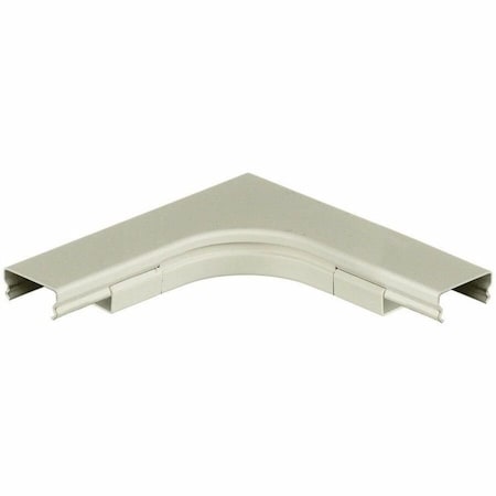 Hubbell Wiring Device-Kellems Flat Elbow Raceway, HBL2400 Series, 6 in W, 0.9 in H, 6 in L, Ivory HBL2411DFOIV
