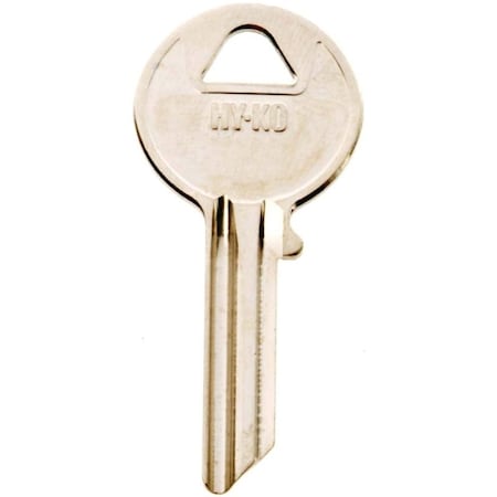 Hy-Ko Key Blank, Brass, Nickel, For: Yale Cabinet, House Locks and Padlocks 11010Y52