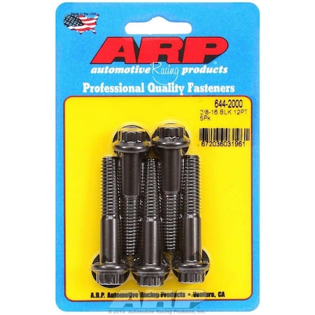 Homestead 644-2000 0.38-16 x 2 in. 12-Point Chromoly Steel Bolt, 5PK HO3618100