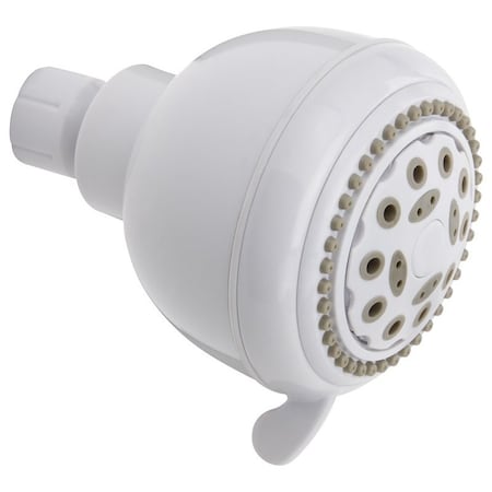 Stylewise Shower Head, Round, 1.8 gpm, 5 -Spray Function, 3.35 in Dia K701WH