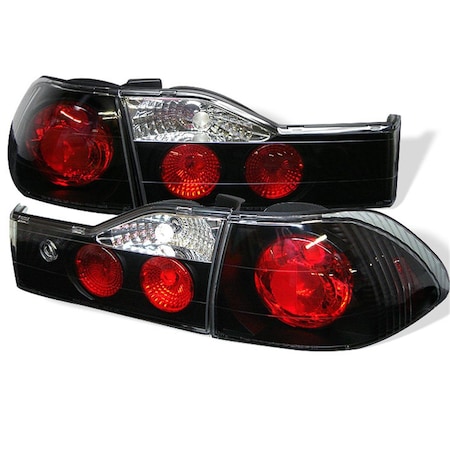 Black Lightning Honda Accord 2001-2002 4 Door Euro Style Tail Lights - Black BL3575025