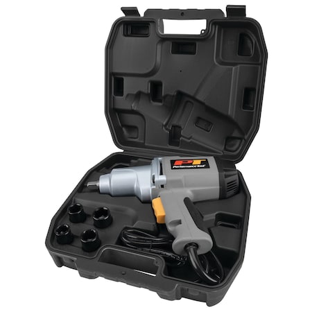 Performance Tool 1/2 in. Impact Wrench, 220 ft-lbs Torque, Impact Sockets, Carrying Case W50080