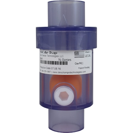 Supco Neg. Pressure Trap, 1.25" x 1.25", Clr NPC114H