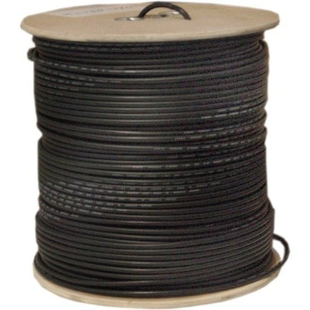 Cable Wholesale Bulk RG58/AU Coaxial Cable, Black, 20 AWG, Copper Stranded Center Conductor, Braided Shield, 10X1-022MH