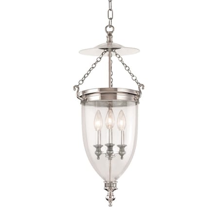 Hudson Valley Lighting Hanover 3 Light Pendant 12 In. Polished Nickel 142-PN