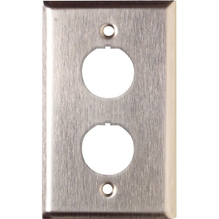 Siemon Faceplate - 2 x Socket(s) - 1-gang - Stainless Steel XFP-S-02-SS