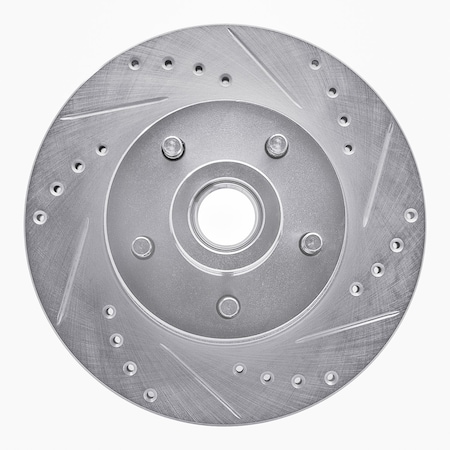Dynamic Friction Co DFC Brake Rotor - Drilled and Slotted - Silver 631-39000R