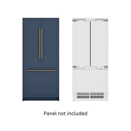 Koolmore 36 In. Panel Ready French Door Refrigerator With Ice maker, water dispenser, Frost Free, 19.6 cu. Ft KM-RER36-FDPR