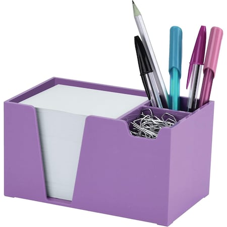 Acrimet Desktop Organizer Pencil, Pen, Paper, Clip, Caddy Holder (Plastic) (Paper Included) (Purple Color) 954.LO