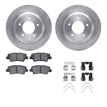 Dynamic Friction Co DFC Brake Rotor with 5000 Brake Pads and Hardware Kit 6512-21100