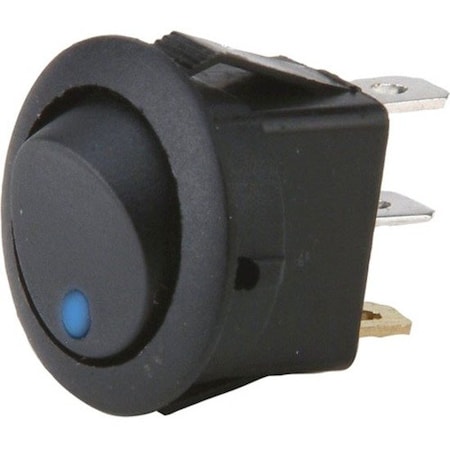 Install Bay ROCKER SWITCH ROUND BLUE LED, PK 5 IBRRSB