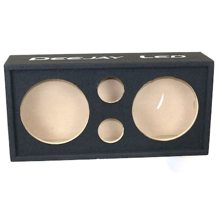 Deejay Led 10-in Empty Twin Speaker Enclosure BLACK for two 10-in Woofers CHUCHERA10BLACK