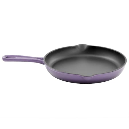 Megachef Round 10.25 Inch Enameled Cast Iron Skillet in Gradient Purple 750124522M