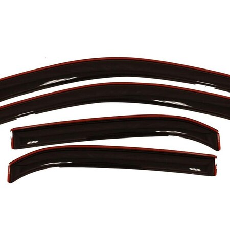 Ventshade Rainguards, Aerodynamic Design, In-Channel, Smoke, Acrylic, Set Of 4 194166