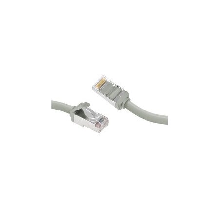 Cable Wholesale Slim Cat8 Gray S/FTP Ethernet Patch Cable, Molded Boot, 40Gbps - 2000MHz, 6mm OD, 4-Pair 28AWG 13X8-62101