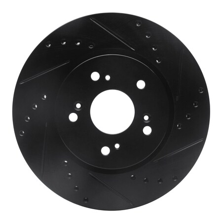 Dynamic Friction Co DFC Brake Rotor - Drilled and Slotted - Black 633-59055R
