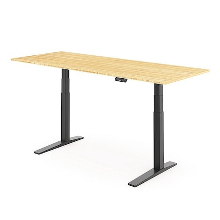 Flexispot Standing Desk, 25-50 5/8 in H, 78 in W, Tan E7BPRO7830-LBZB