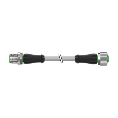 Murrelektronik Cordset, Straight, M12, Gray, 22 AWG, 4A 7000-40021-2141000