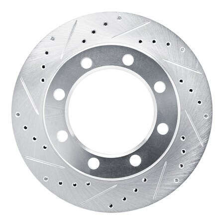 Dynamic Friction Co DFC Brake Rotor - Drilled and Slotted - Silver 631-54104L