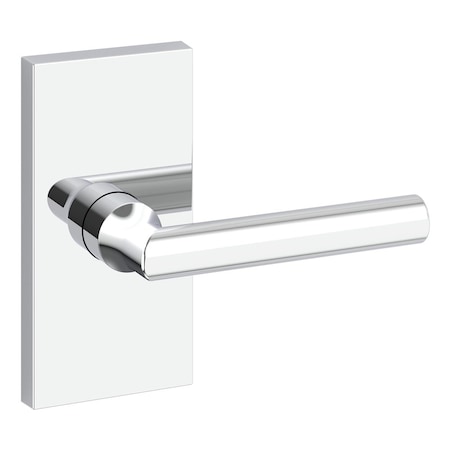 Baldwin Full Dummy Tube Lever and Contemporary 5in Rose Bright Chrome Finish FDTUBCFR260