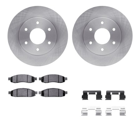Dynamic Friction Co DFC Brake Rotor- Heavy Duty Brake Pad includes Hardware 6412-67004