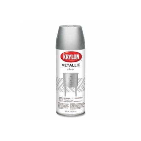 Krylon Industrial Metallic Paint, 11 oz Fill, Aerosol Can, Silver, 6PK 425-K01406
