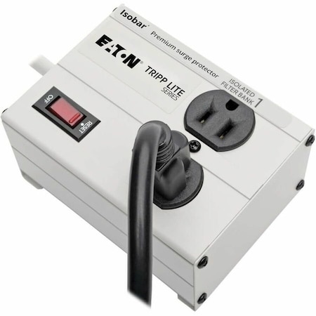 Eaton Tripp Lite by Eaton Isobar 2 Outlets Surge Suppressor - Receptacles: 2 x NEMA 5-15R - 1410J ISOBAR2-6