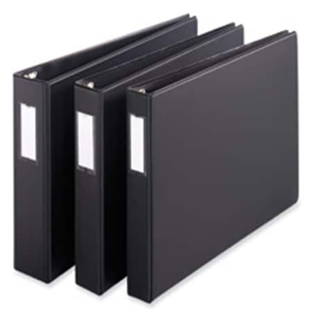Cardinal Brands Inc CRD12122 SlantD Reference Binder 3Ring 1.50in. Capacity 11in.x17in. BK 12122V4