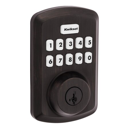 Kwikset Keypad Keyed Entry Locks Electronic Deadbolt Venetian Bronze 9250TRS-11PS