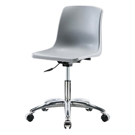 Blue Ridge Ergonomics Gray Polypropylene Shell Chair SDHCH-CR-NBCC-GRY