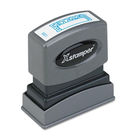 Made-To-Stick ECO-GREEN One-Color Title Message Stamp - Blue - Pre-Inked/Re-Inkable MA3287074