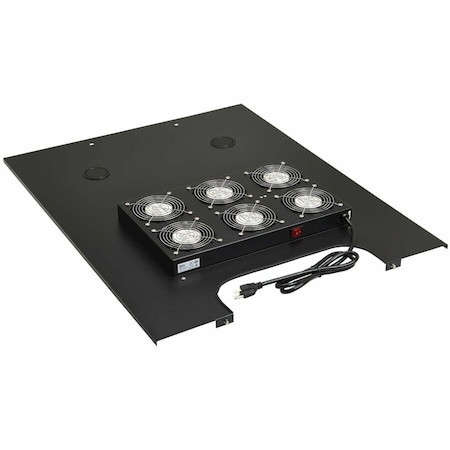 Eaton Tripp Lite series RoofMounted Fan Panel for Wide Rack Enclosure Cabinets 6 120V Fans 515P Plug SRFANROOFWD