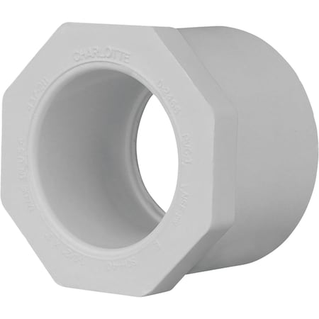 Charlotte Pipe And Foundry 1-1/2'' SPG x 1'' Slip Schedule 40 PVC Bushing PVC 02107 1150HA
