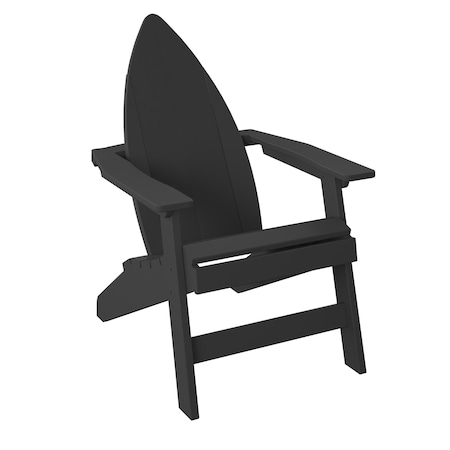 Polybird SURFBOARD ADIRONDACK-NOSE CHAIR. BLACK POLYBIRD P81