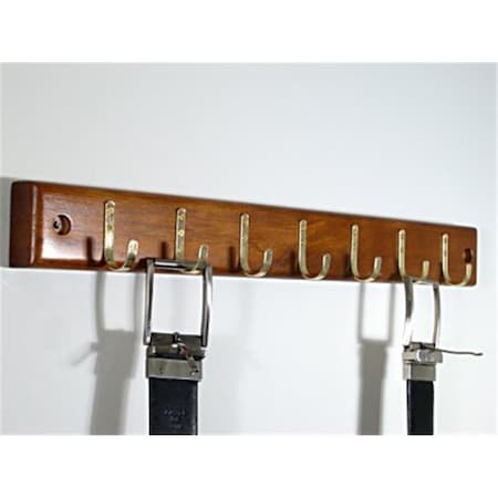 Proman Home Essential Belt Hanger Bar with 7 Belt Hooks in Walnut HG16180