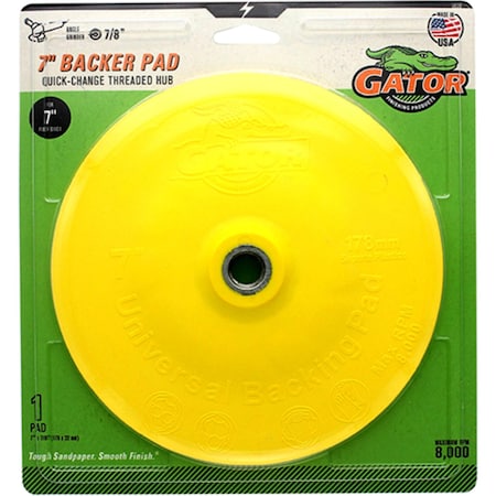 Gator Finishing 7 in. Angle Grinder Backer Pad, 8,000 RPM 3020
