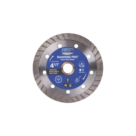 Century Drill & Tool Diamond Pro Saw Turbo Rim Blade 75451