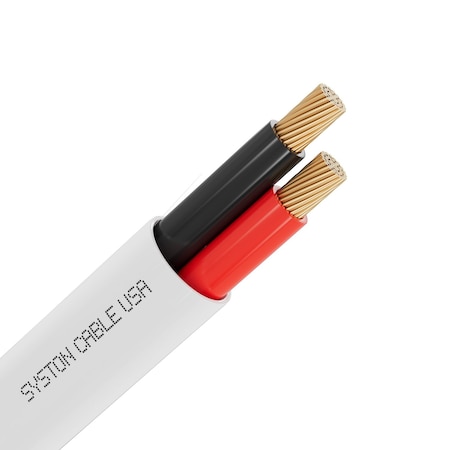 Syston Cable Technology 22/2 Alarm Control Cable Wire, 100% Stranded Copper, Plenum CMP Unshielded, Low Voltage, ETL, 100 ft 5108-100WH