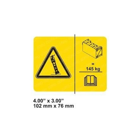 Genie REPLACEMENT DECAL, DANGER TIP-OVER 1298834GT