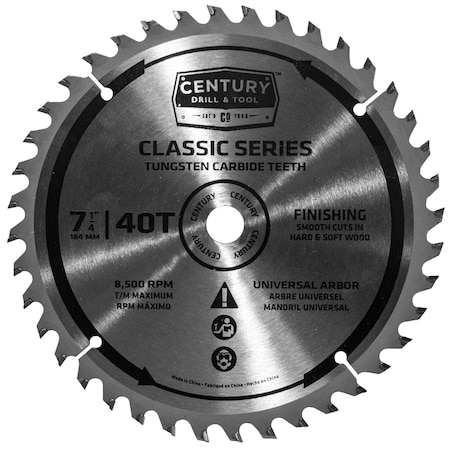 Century Drill & Tool Classic Finishing Saw Blade 9108