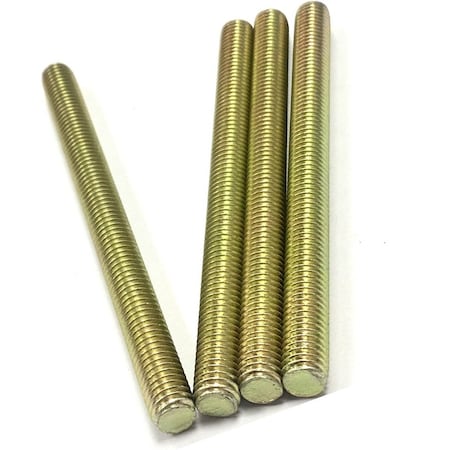 Zmg Fasteners Plus 7/16 - 14 X 12" FULLY THREADED STRAIGHT ROD SAE GR 8 J429 ZINC TRIVALENT YELLOW 2045990