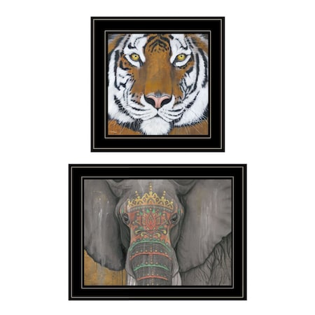 Homeroots Set Of Two Wildlife II 2 Black Framed Print Wall Art, 2PK 406044