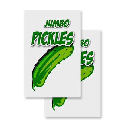 Signmission Jumbo Pickles, Vinyl Decals Only 24 Inch x 36 Inch, Vinyl Decal, 2PK DSB-2436-2PACK-Jumbo Pickles