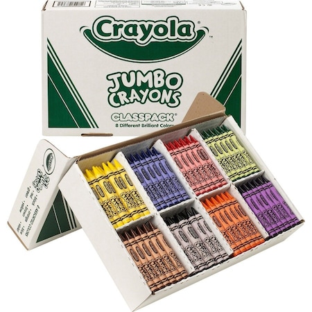 Crayola Jumbo Crayon Classpack, 8-Color Combo, 200PK 52-8389